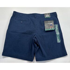 Members Mark Shorts Mens 40 Blue Chino Everyday Stretch Flat Front Travel 9" NEW